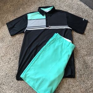 Men’s Golf Outfit Size 34 Shorts and L Shirt